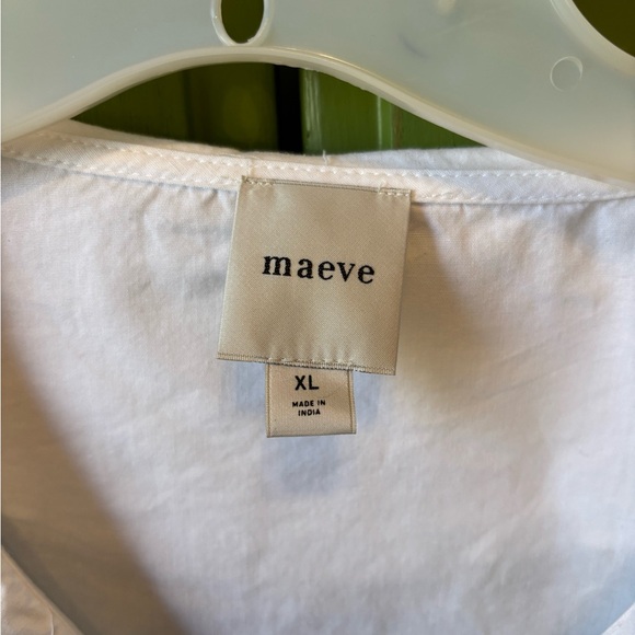 Anthropologie-Maeve White Blouse with Cherry Details - Picture 3 of 8